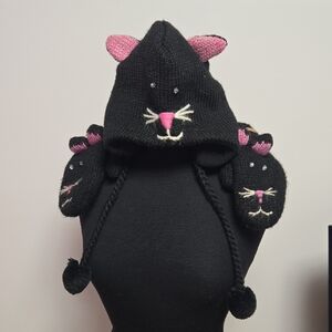 Black and Pink Animal Design Gloves & Mittens